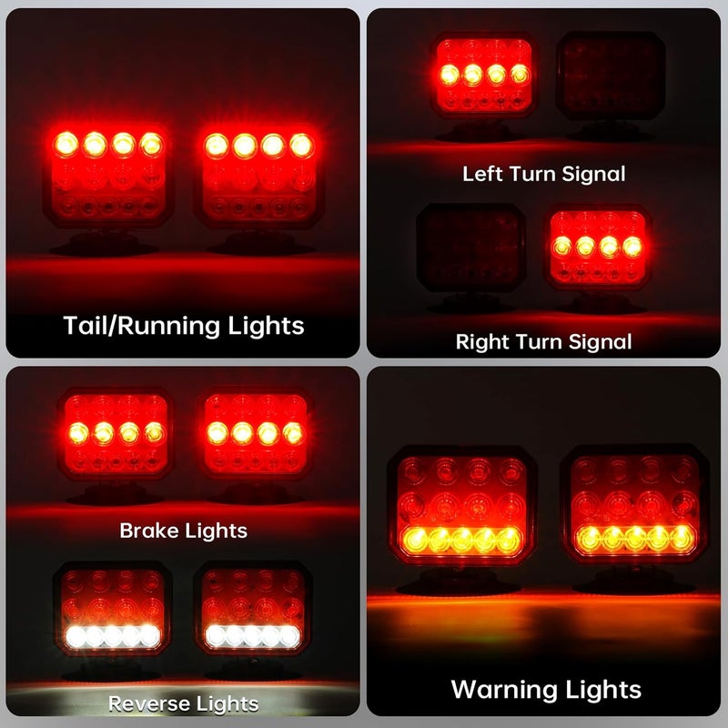 ZUNAICE Wireless Trailer Lights, Rechargeable Magnetic LED Trailer Light with Adjustable Bracket, Portable Tow Lights Kit for Trucks, Boats, RVs, Campers, IP67 Waterproof - Image 5
